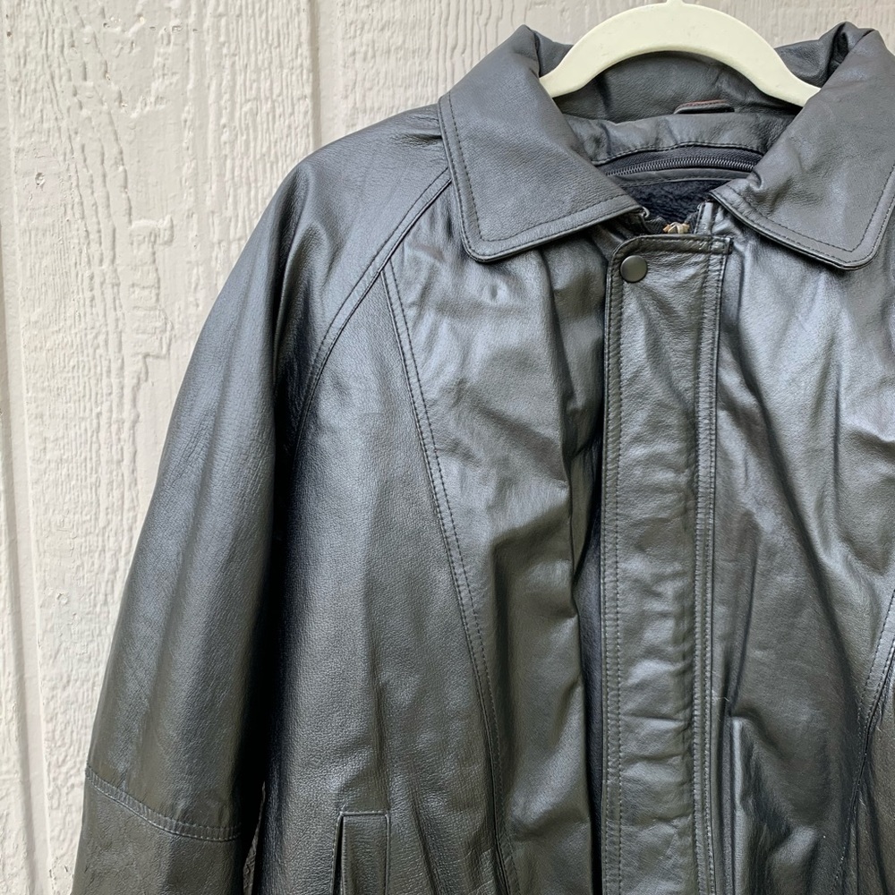 Niko Leather Designs heavy weight full zip fleece lined genuine leather jacket - Picture 2 of 8